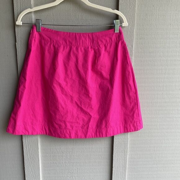 NWT Anthropologie Maeve Ruffled Mini Skirt in Hot Pink Size: P2 - Picture 7 of 13
